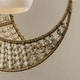 preview thumbnail 7 of 5, Farmhouse Bohemia Single Light Beaded Crescent Moon Pendant Light - 15-in W