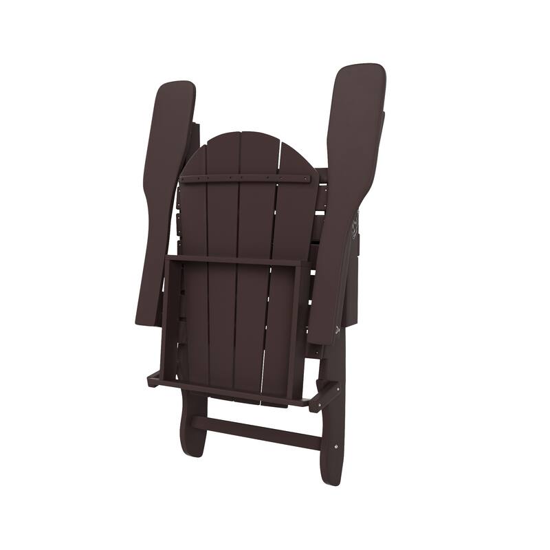 POLYTRENDS Laguna All Weather Poly Outdoor Adirondack Chair - Foldable (Set of 4)