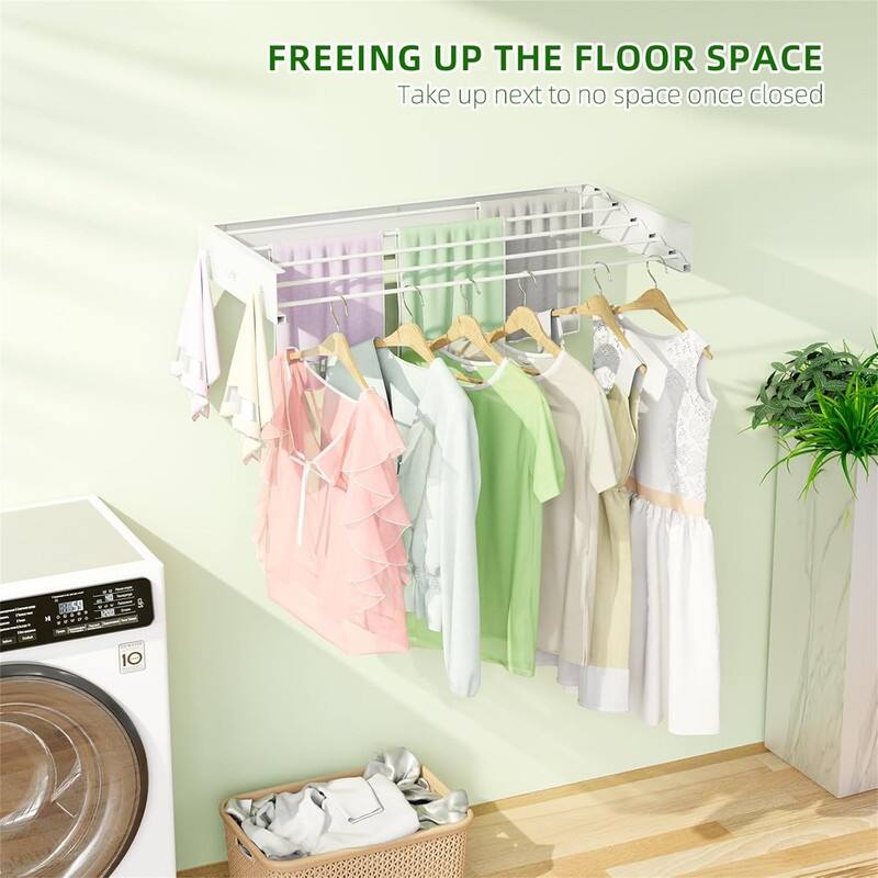 Wall-Mounted Compact Drying Rack - Over-The-Door