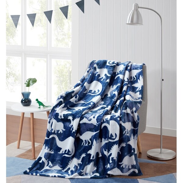 Dinosaur fleece throw hotsell blanket