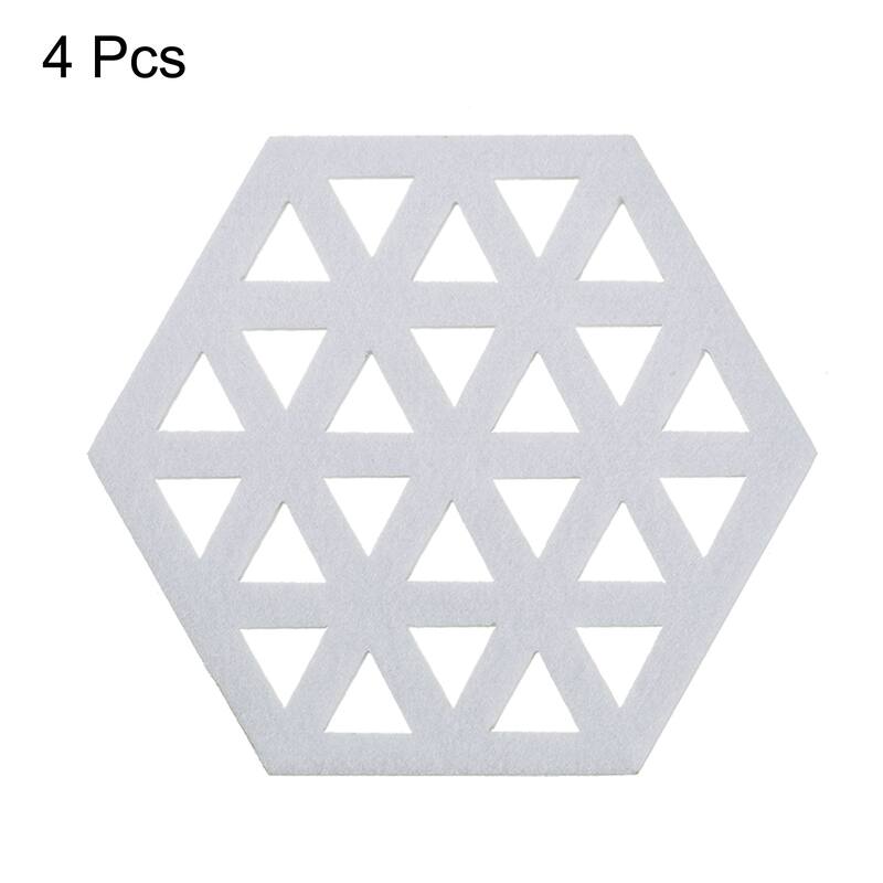 Felt Coaster, Hexagonal Pad Coaster for Drink Cup Pot Bowl Vase