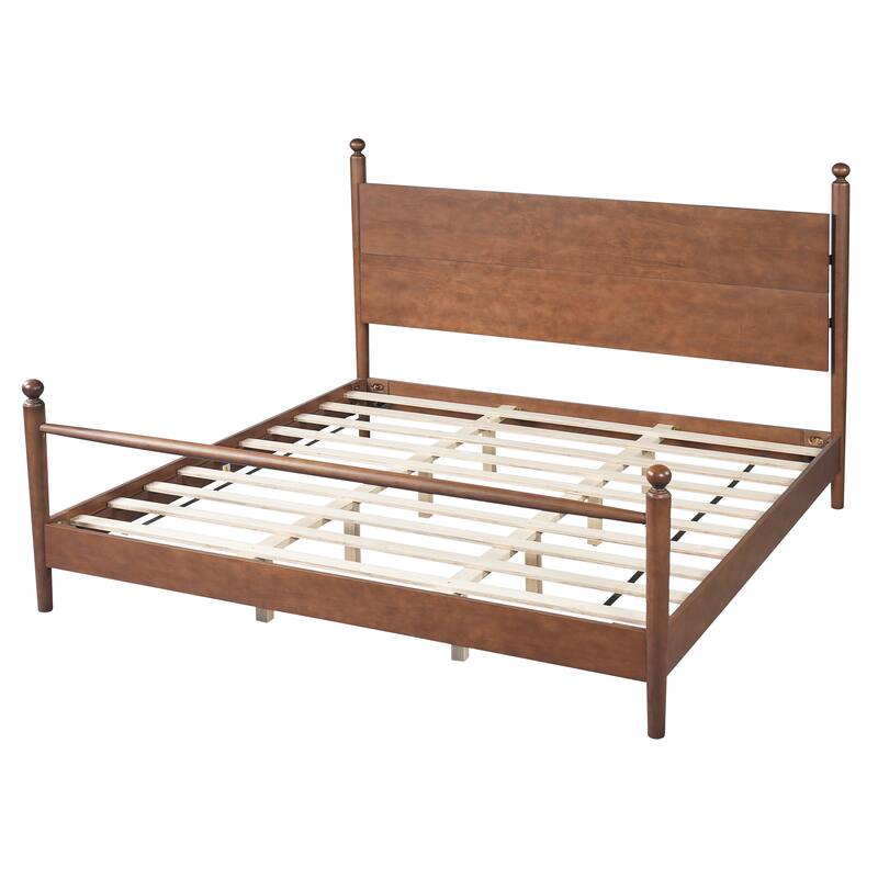 Christopher Knight Home Eldric Solid Poplar and Plywood Bed Frame with Headboard