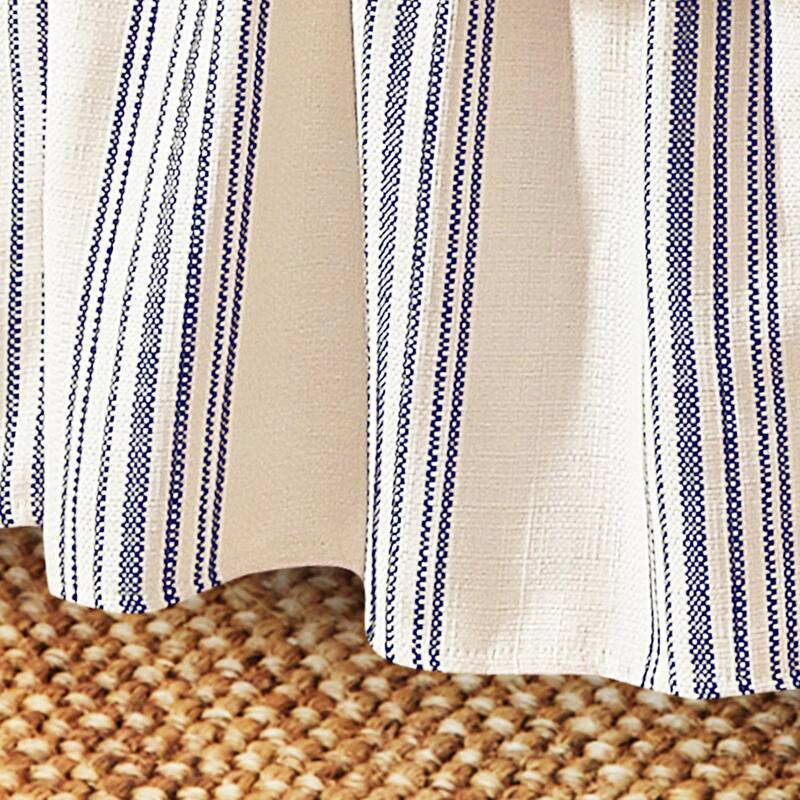 HiEnd Accents Prescott Stripe Ruffled Bed Skirt