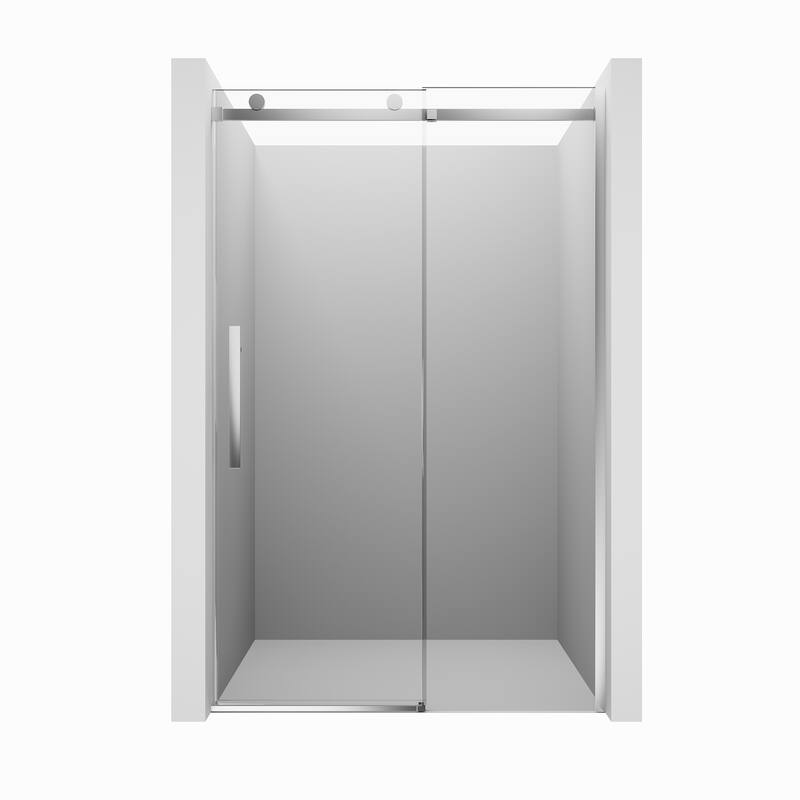 CASAINC 48 in. W x 76 in. H Sliding Frameless Shower Door with SGCC Certification