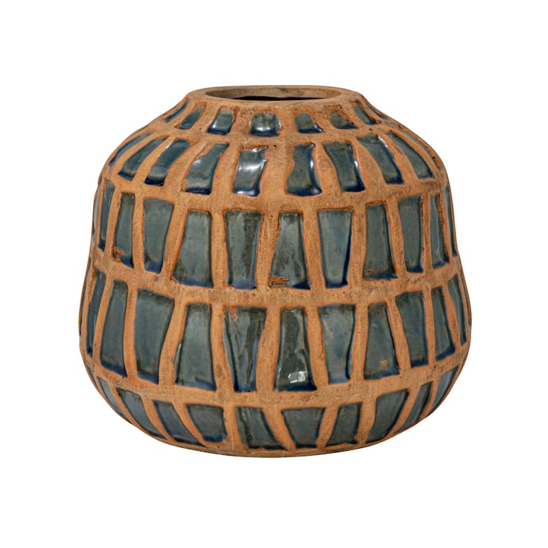 Debossed Terra-cotta Vase
