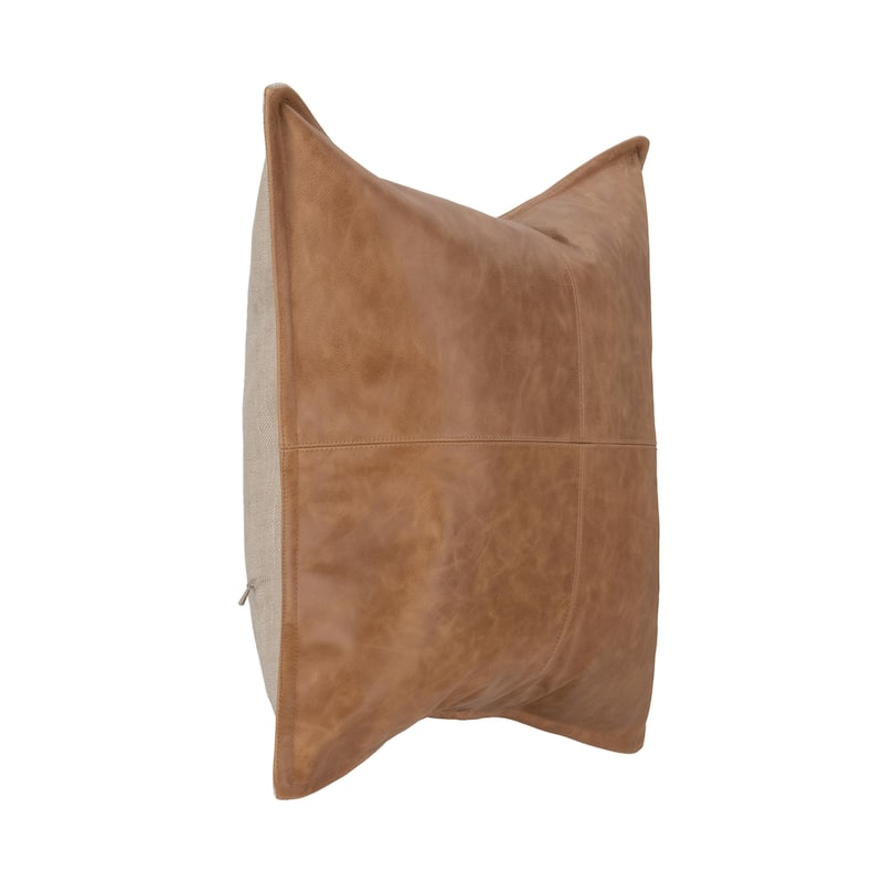 Villa by Classic Home Dumont Genuine Leather Throw Pillow
