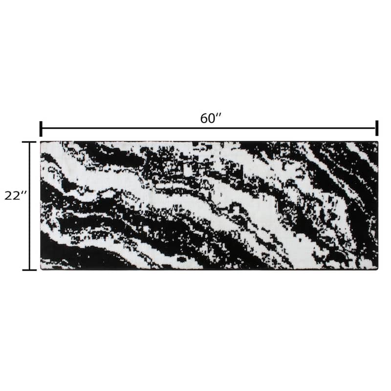 Chesapeake Marble Micro Knitted Bath Runner - 22"X60"