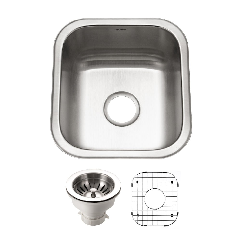 Houzer MS-1708-C Club 16-1/4" Undermount Single Basin Stainless Steel
