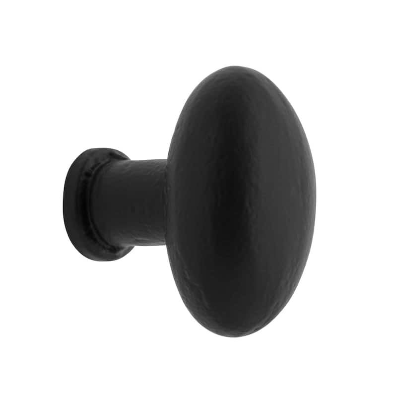 Ageless Iron 600927 Rustic Artisan Black Cast Iron Oval Egg Cabinet - Black Iron