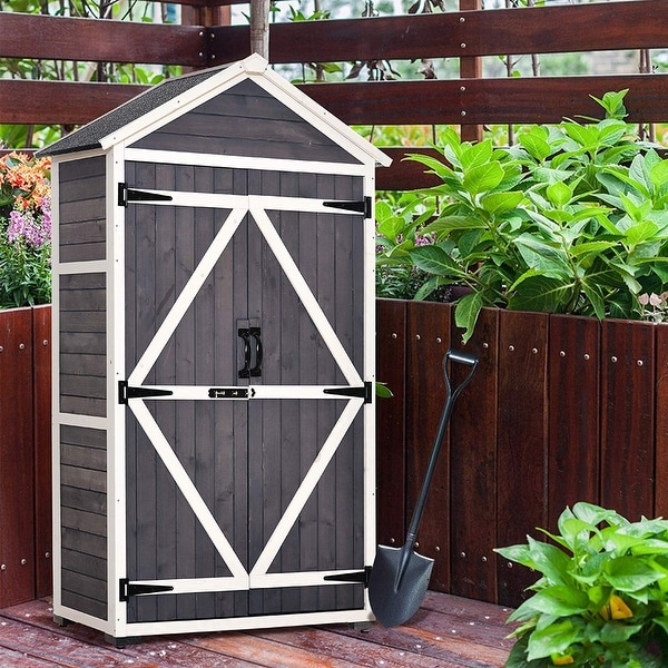 Patio Lawn Garden Mcombo Outdoor Wooden Storage Shed Utility