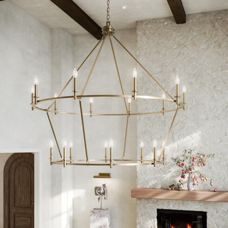 Kichler Lighting Carrick 54.25 in. 18-Light Tiered Chandelier