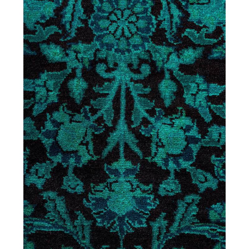 Overdyed One-of-a-Kind Hand-Knotted Area Rug - Green - 3' 1" x 5' 2"