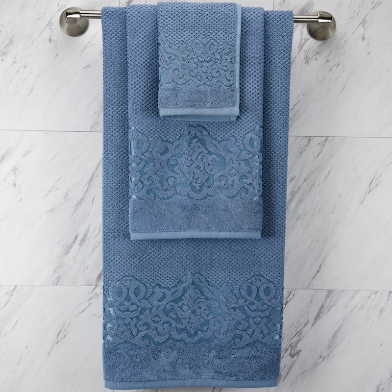 East'N Blue Galata Turkish Cotton Bath Towel Set (Set of 3) - (1 Bath Towel, 1 Hand Towel, 1 Washcloth)