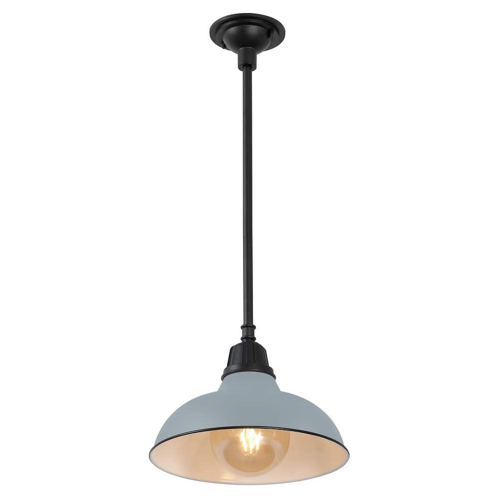 12.25" 1-Light Indoor/Outdoor Iron LED Pendant, by JONATHAN Y - 12.25
