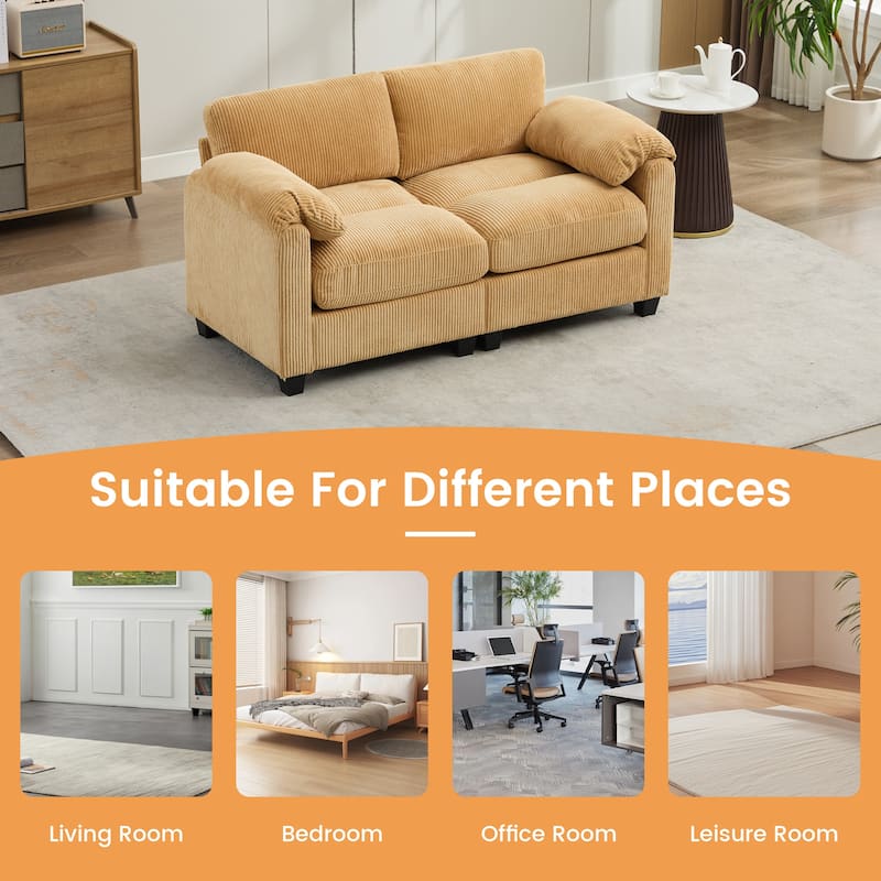 Corduroy Loveseats, Soft, Comfortable & Pet-Friendly
