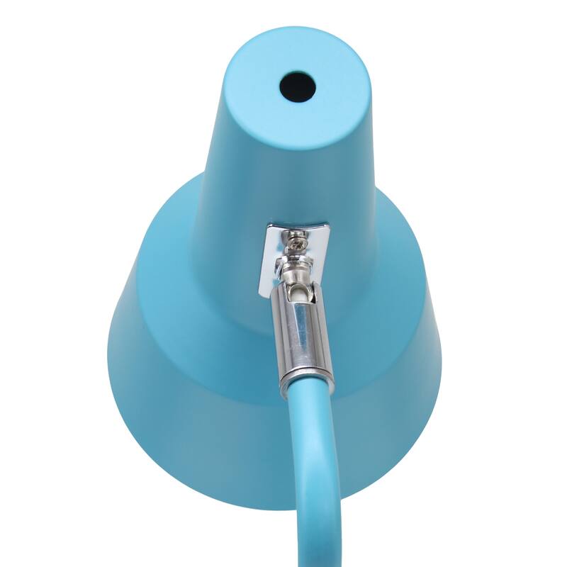 Desk Lamp with Cone Shade and Gooseneck - 15.25" - Cyan Blue