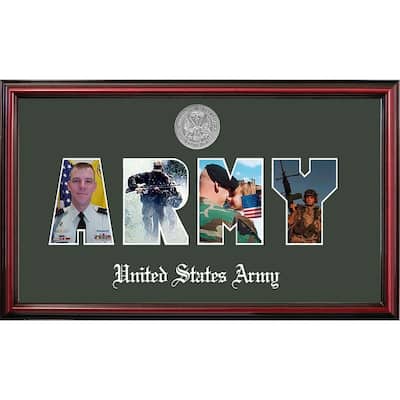 Patriot Frames Army Collage Photo Petite Frame with Silver Medallion