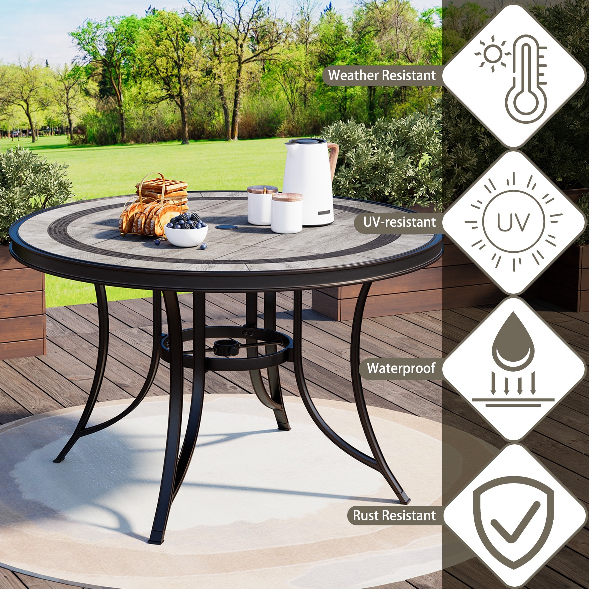 15 ft triple vent patio umbrella Elizabeth Commercial Grade 15 ft Triple Head Patio Umbrella with Crank and Easy Lift Functionality in Tan