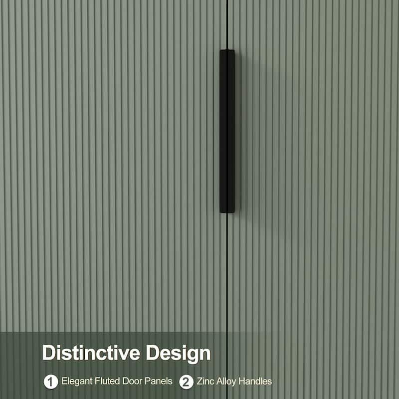 Vertical Stripes Bathroom Vanity Set with Sink Top & Faucet