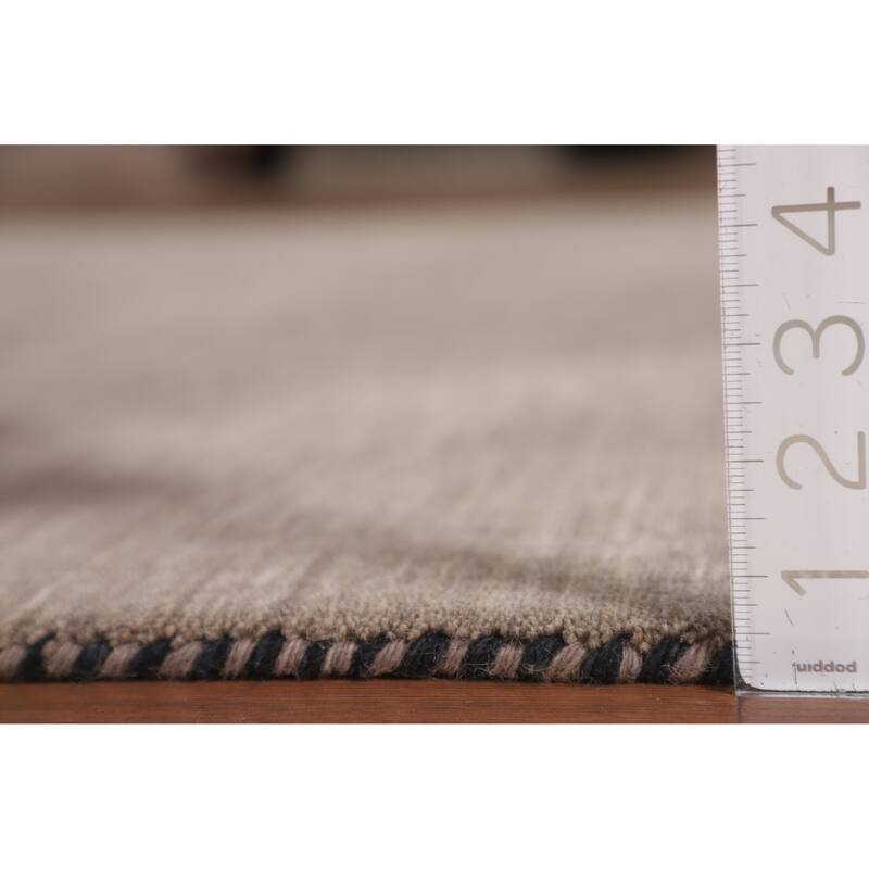 Brown Gabbeh Area Rug Handmade Oriental Wool Carpet - 6'8"x 9'9"