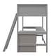 preview thumbnail 10 of 15, Twin Loft Bed with Desk & Shelves - Efficient Space Utilization