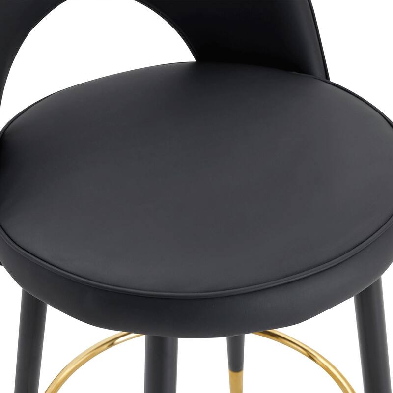 360°Rotatable Upholstered Bar Chair Side Chair Set Of 2
