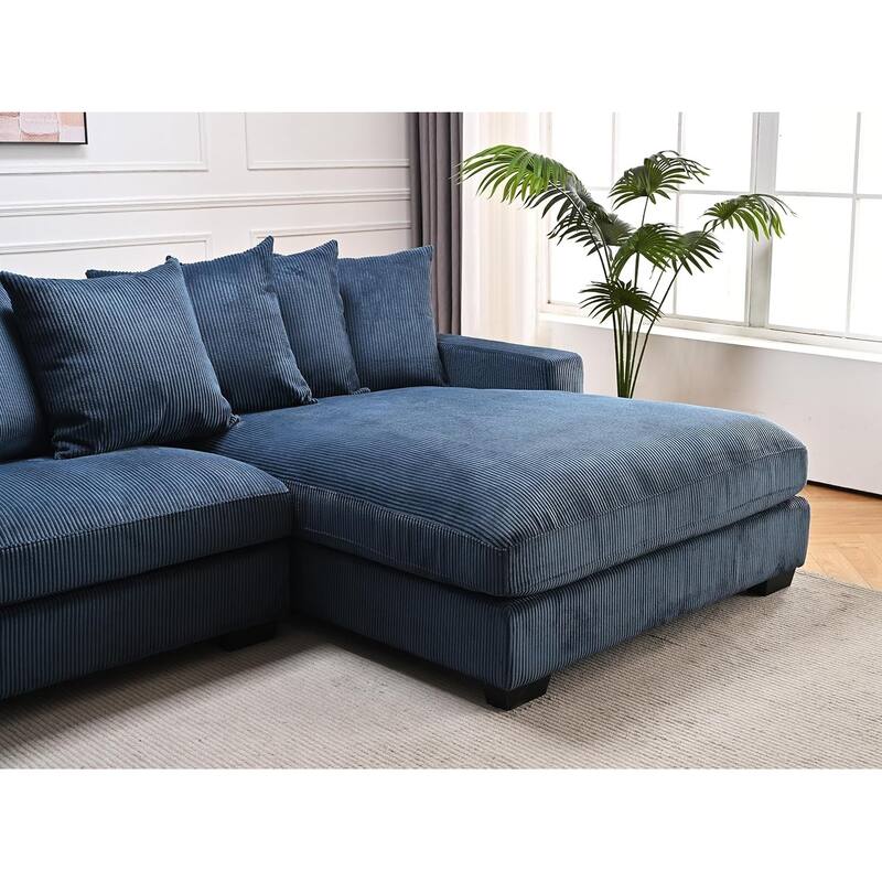 Payan 102.4 inch Wide Corduroy 2-Piece Sectional Sofa