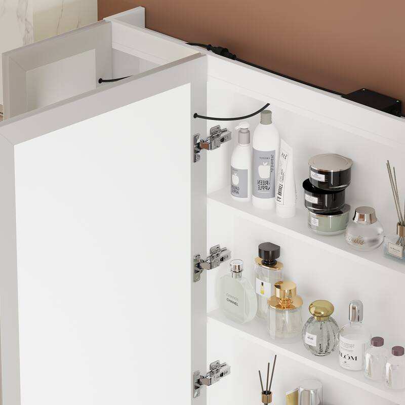 Eco-Friendly LED Light Mirror Adjustable FogResistant Storage Solution - 45.9"x34.6"
