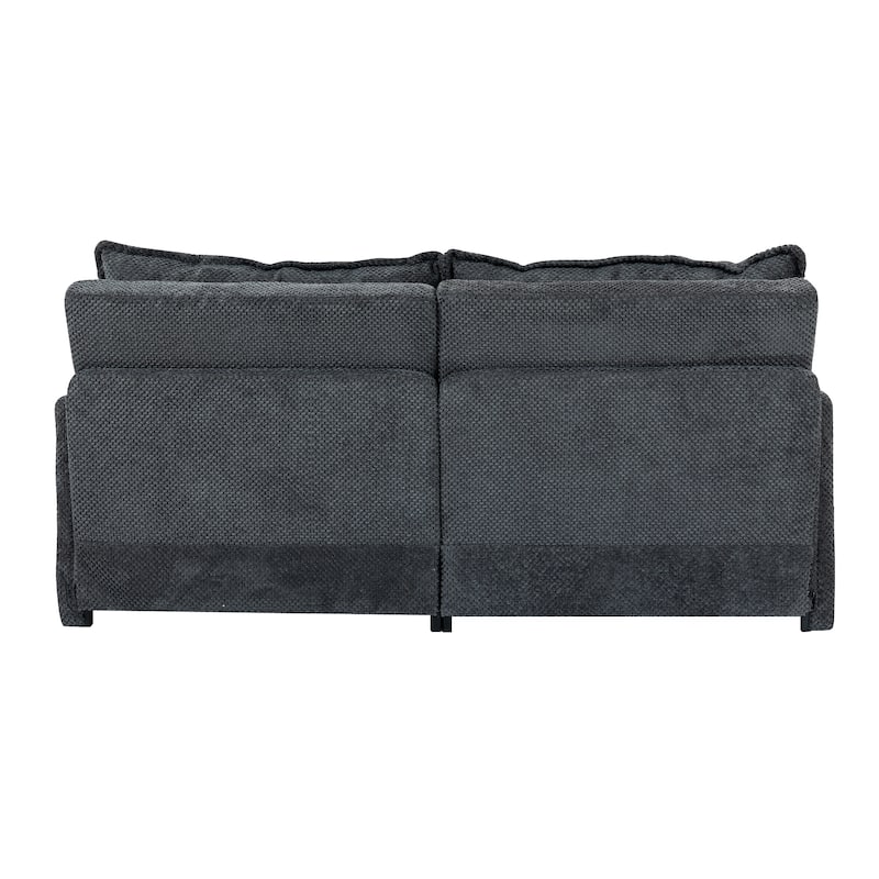 Convertible Sofa Bed, Sleeper Loveseat Pull Out Couch Bed, 3 in 1 Corduroy Couch with Side Pockets, USB/C-TYPE Ports