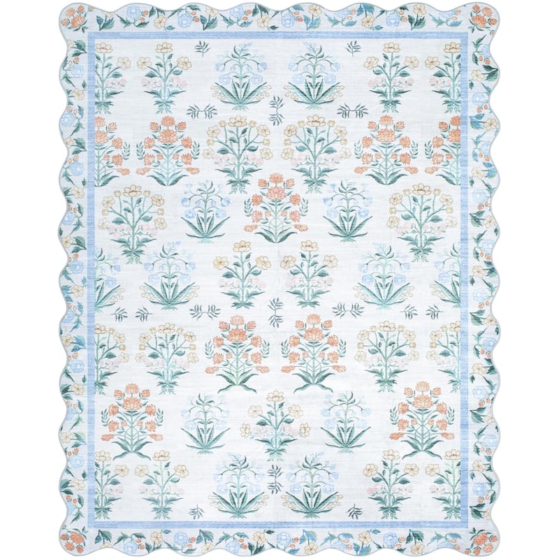 Livabliss Lavable Modern & Contemporary Area Rug - Light Blue - 7'6" x 9'5"