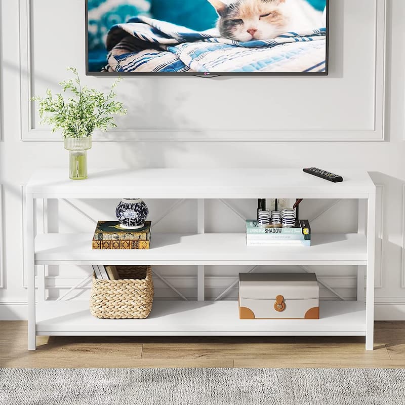 Sofa Table, 3 Tiers Console Table, Narrow Long Sofa Table