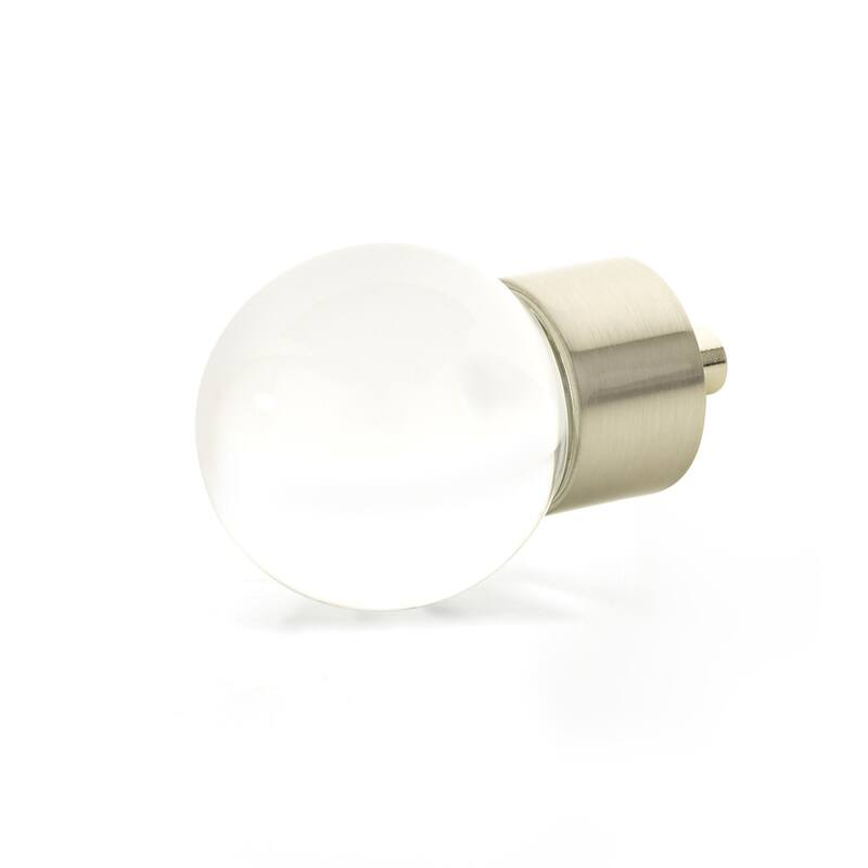 Schaub and Company City Lights 1-3/8" Glass Globe Ball Cabinet Knob - Satin Nickel