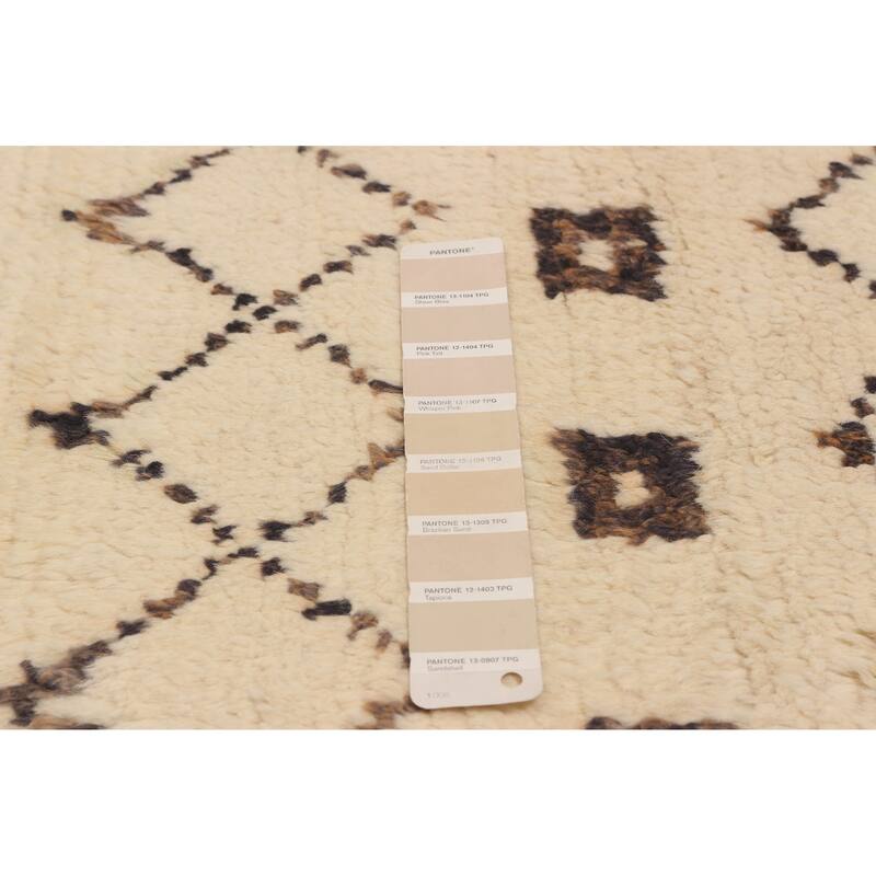 ECARPETGALLERY Hand-knotted Pak Finest Marrakesh Cream Wool Rug - 8'1 x 10'8