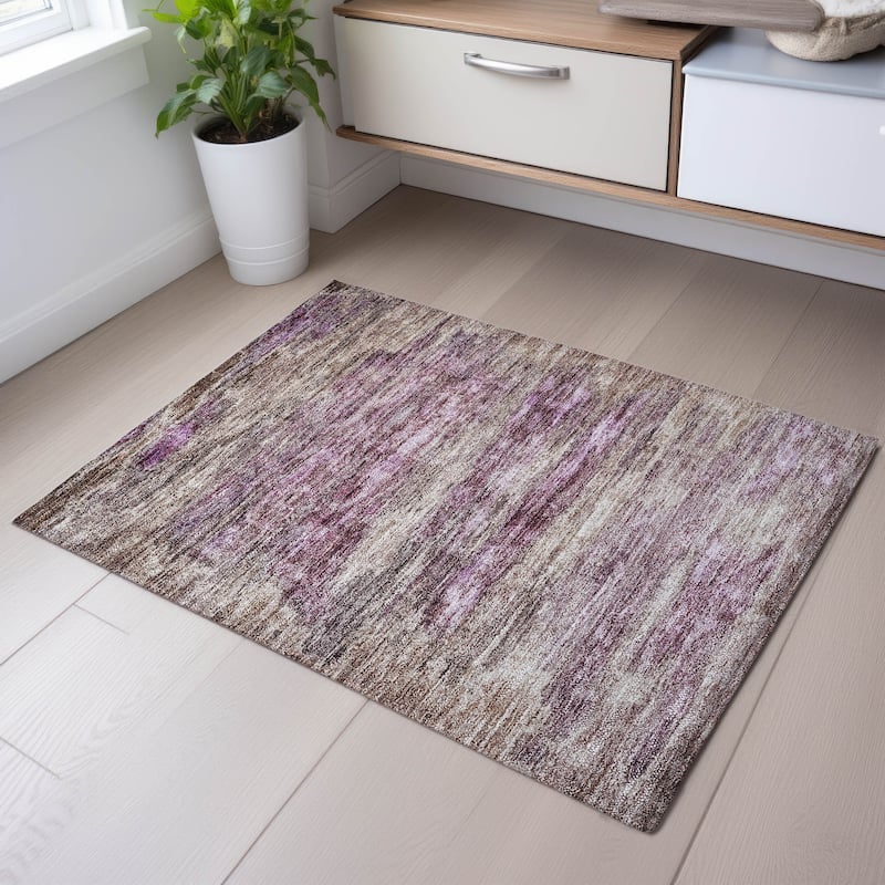 Premium Washable Super Soft Casual Ombre Mayfield Rug - Blush - 1'8" x 2'6"