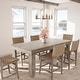 preview thumbnail 11 of 15, 71" Rustic Dining Table for 6–8, Wood Rectangular Kitchen Table with Trim Edge, Brown