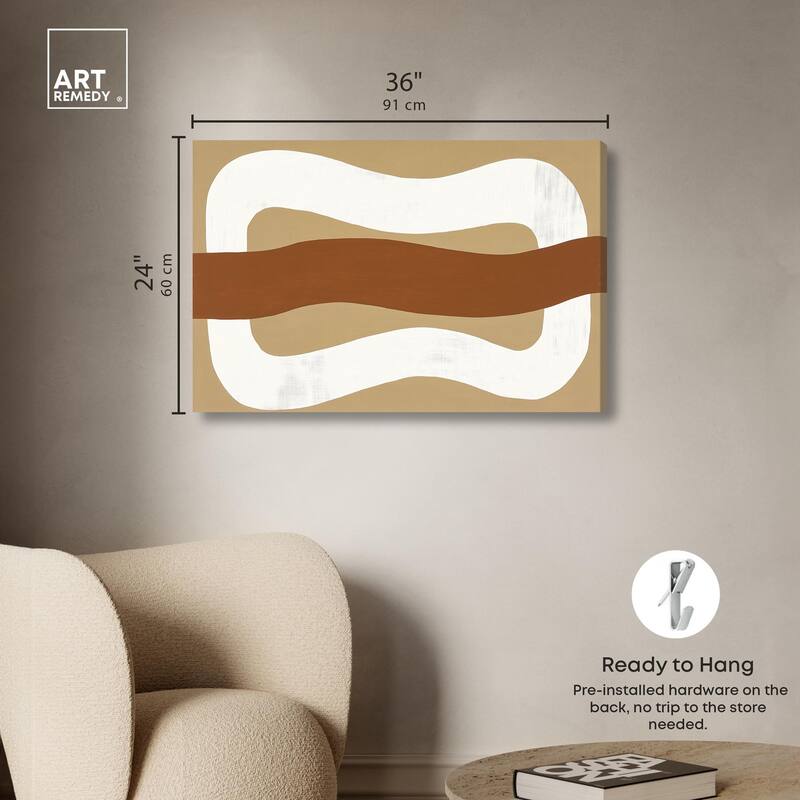 Minimal Wavy I Canvas by Art Remedy, Gallery Wrapped