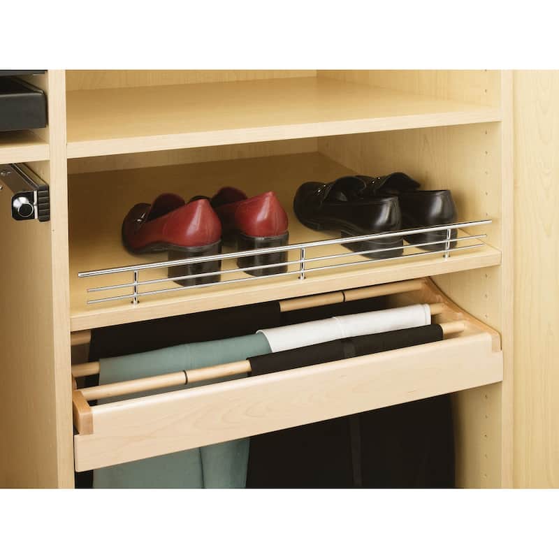 Rev-A-Shelf CSR Series 17 Inch Wire Shoe Rail - Chrome