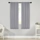 preview thumbnail 71 of 198, Superior Solid Machine Washable Room Darkening Curtains with Back Tabs, Set of 2 26" x 63" - Silver