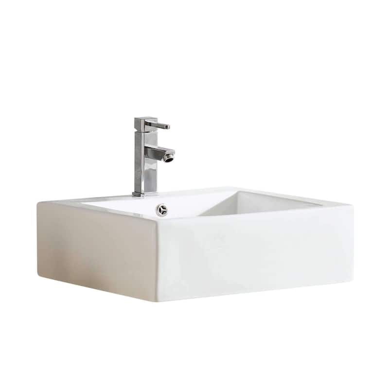 Fine Fixtures Ceramic White Bathroom Vessel Sink