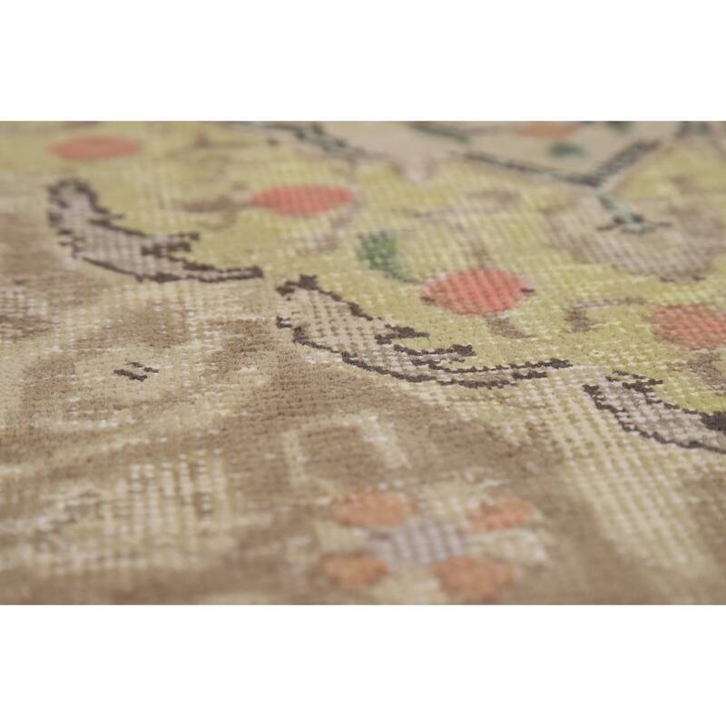 Hand Knotted Oriental 100% Wool Carpet Traditional Medallion Navy Blue & Blues Tabriz Area Rug - 10' 9'' X 7' 8''