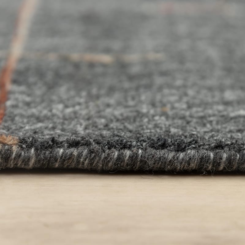 Alora Decor Chic Hand Loomed Abstract Lined Rug