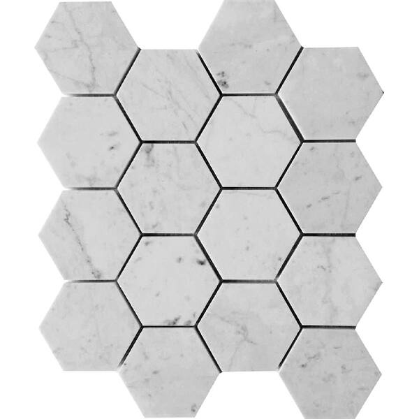 Apollo Tile Heritage White 12-in x 12-in Honed Natural Stone Marble Hexagon Floor and Wall Tile (4.49-sq. ft/ Carton)