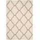 preview thumbnail 83 of 145, SAFAVIEH Hudson Shag Ariola Trellis 2-inch Thick Rug 5'3" x 7'6" - Ivory/Beige