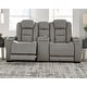 preview thumbnail 1 of 1, Signature Design by Ashley Man-Den Leather Power Dual Adjustable Reclining Loveseat