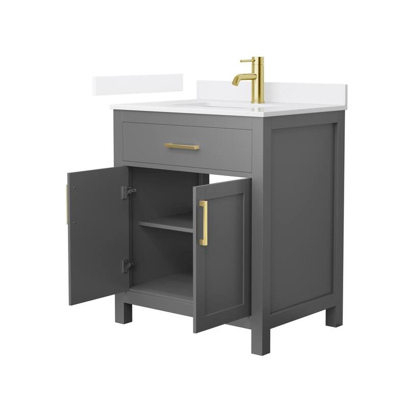 Wyndham Collection WCG2424-30S-QTZ-UNSMXX Beckett 30" Free Standing