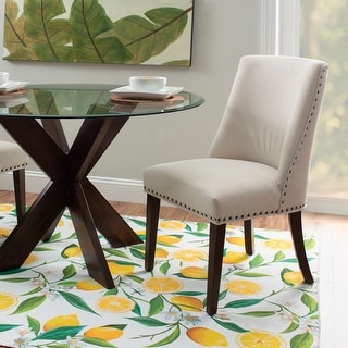 Linon Allard Modern Dining Chairs with Espresso Legs (Set of 2)