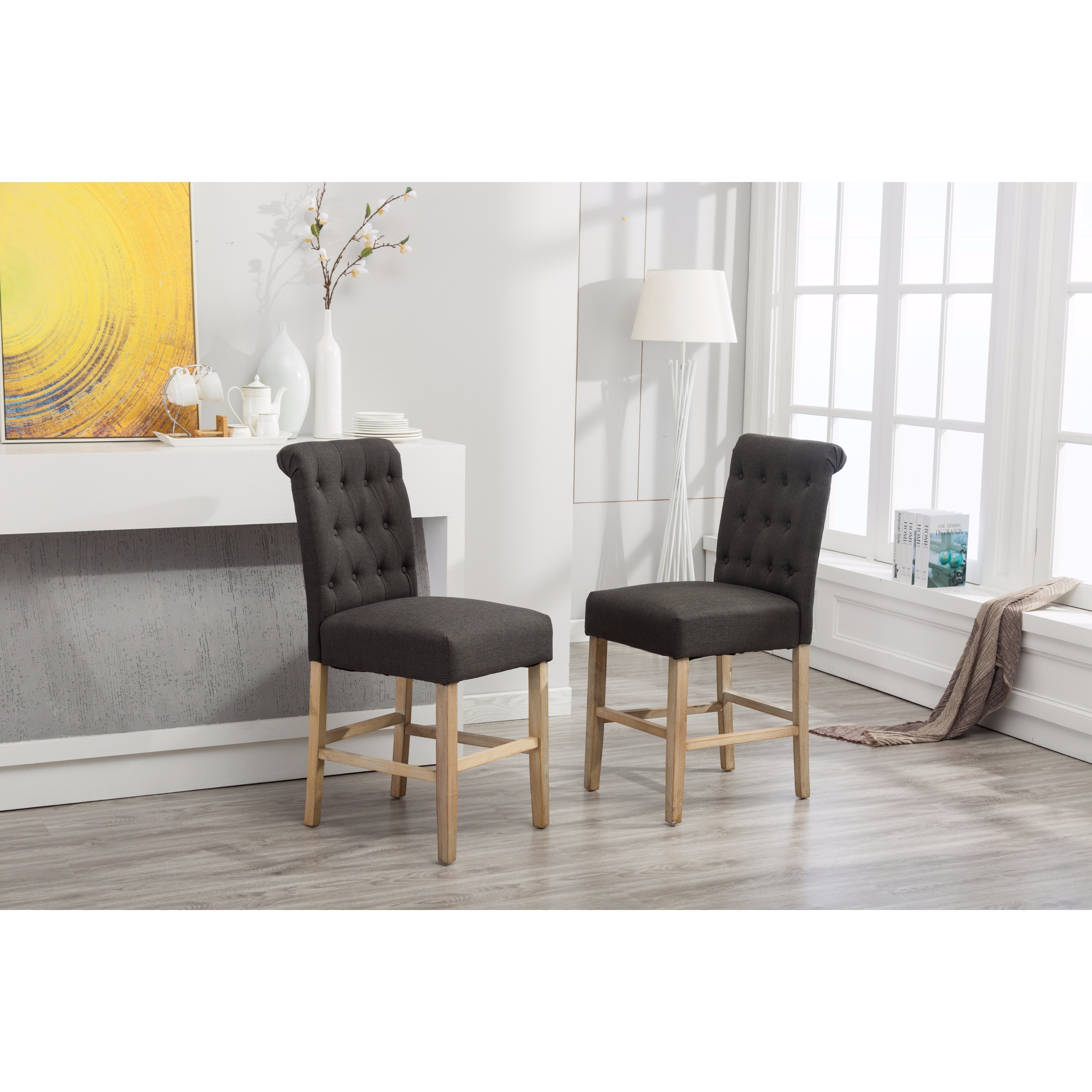 Siena set of top 2 dining chairs black