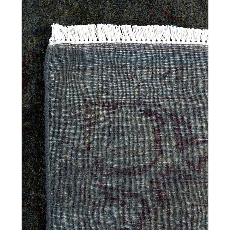 Overdyed One-of-a-Kind Hand-Knotted Area Rug - Gray - 4' 3" x 6' 3"