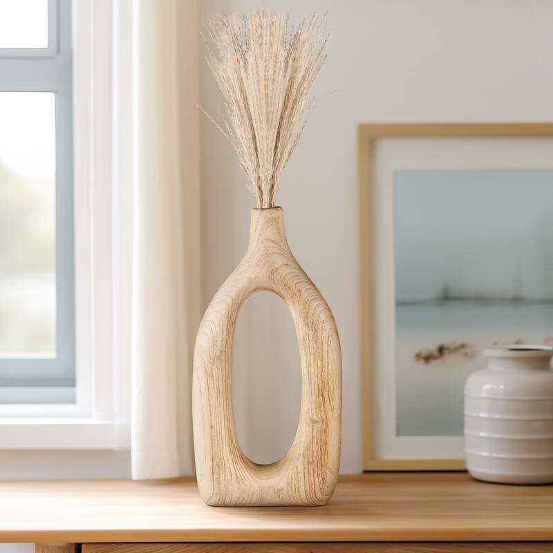 Sagebrook Home Neutral Cut-out Vase.