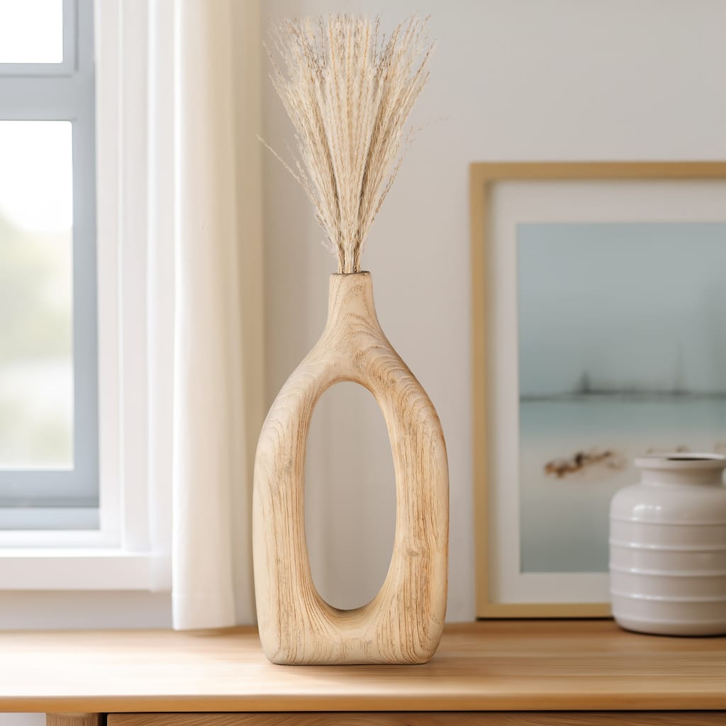 Sagebrook Home Neutral Cut-out Vase.